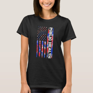 Öffentliche Gesundheit Tie Dye Amerikanische Flagg T-Shirt