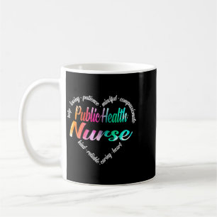 Öffentliche Gesundheitskrankenschwester Herz Wortw Kaffeetasse