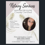 Öffentliche Notdienste Rosa Gold Foto Business Flyer<br><div class="desc">Moderne Flyer für Notare im öffentlichen Dienst</div>