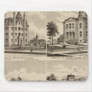 Öffentliche Schule, Hofhaus, Minnesota Mousepad