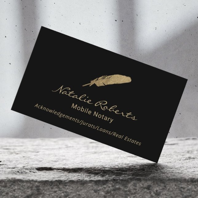 Öffentliche Signatur-Agent-Gold-Quill-Logo für mob Visitenkarte (Von Creator hochgeladen)
