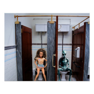 Öffentliche Toiletten. Poster