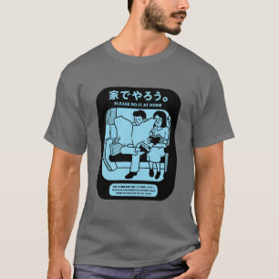 Öffentliche Werbung in der japanischen U-Bahn in T T-Shirt