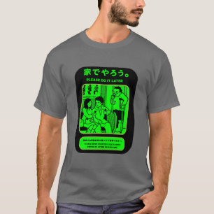 Öffentliche Werbung in der japanischen U-Bahn in T T-Shirt