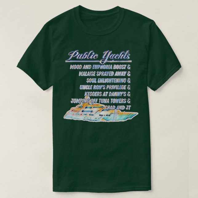 Öffentliche Yachten T-Shirt (Design vorne)