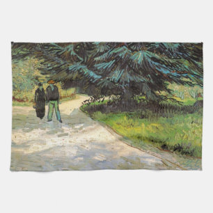 Öffentlicher Garten mit Paar von Vincent van Gogh Geschirrtuch