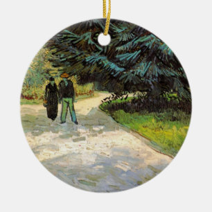 Öffentlicher Garten mit Paar von Vincent van Gogh Keramik Ornament