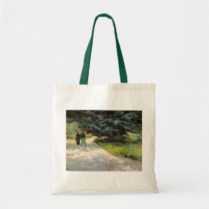Öffentlicher Garten mit Paar von Vincent van Gogh Tragetasche