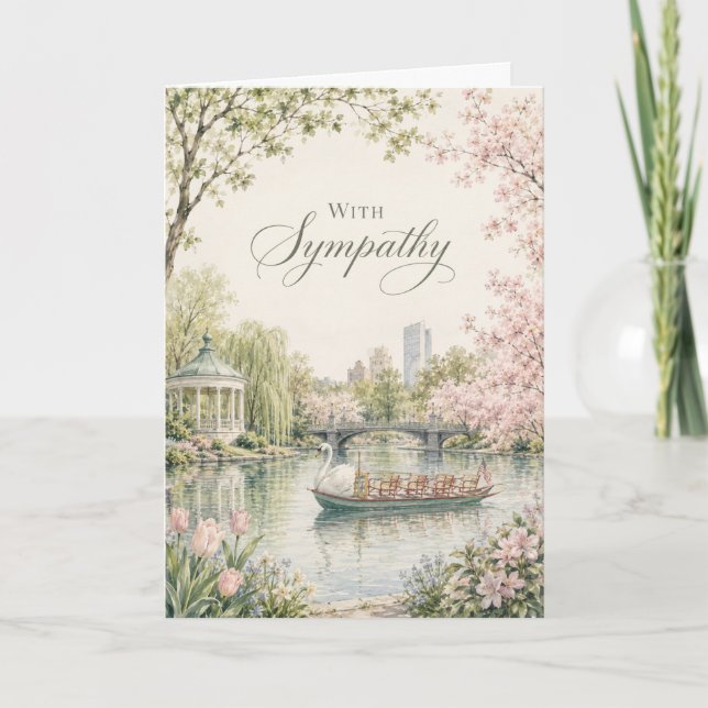 Öffentlicher Garten Sympathie-Schwanboot Karte (Vorderseite)