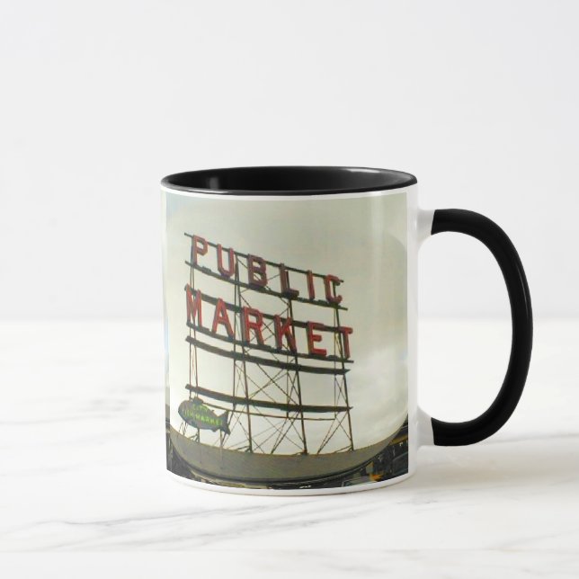 Öffentlicher Markt in Seattle, WA Tasse (Rechts)