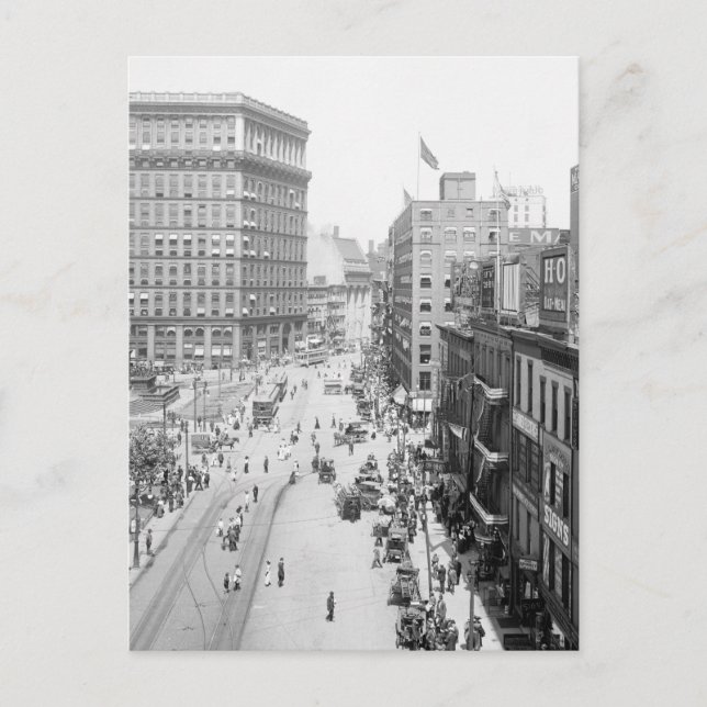 Öffentlicher Platz, Cleveland: 1915 Postkarte (Vorderseite)