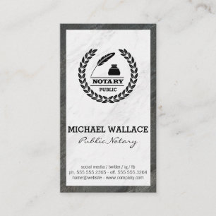 Öffentliches Notar-Siegel   Marble Business Card Visitenkarte