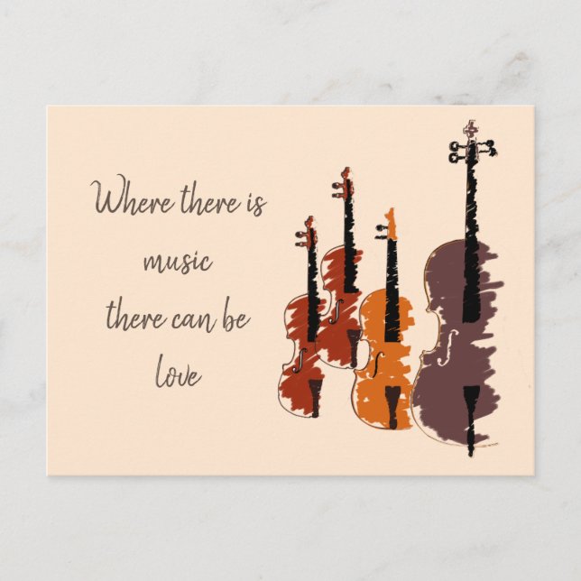 Offerte des klassischen Musikinstrumentes von Viol Postkarte (Vorderseite)