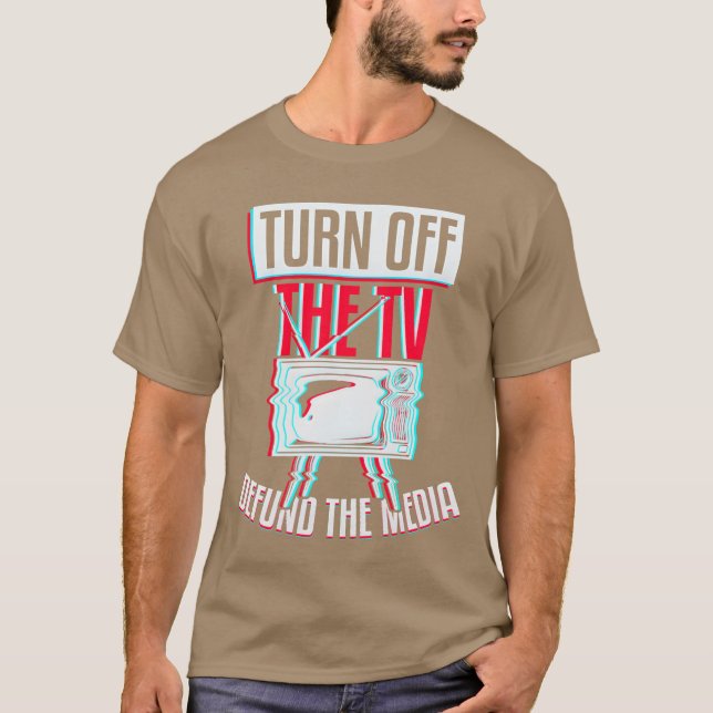 OffheV Defund Medien Junge T-Shirt (Vorderseite)