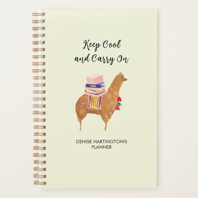 Office Alpaca Llama Funny Inspiration Personal Planer (Vorderseite)