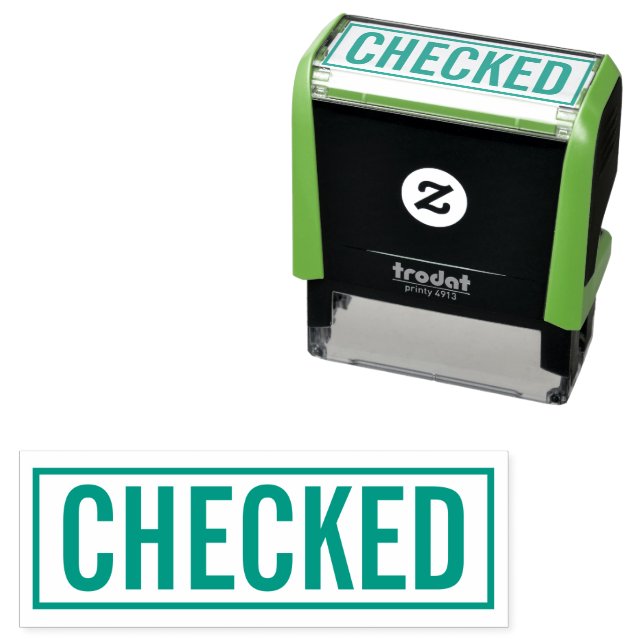Office Business Checked Permastempel (Beispiel)