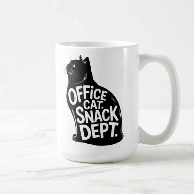 Office Cat Snack Department Workplace Humor Kaffeetasse (Rechts)