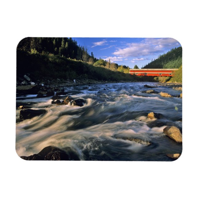 Office Covered Bridge, die längste in Oregon Magnet (Horizontal)