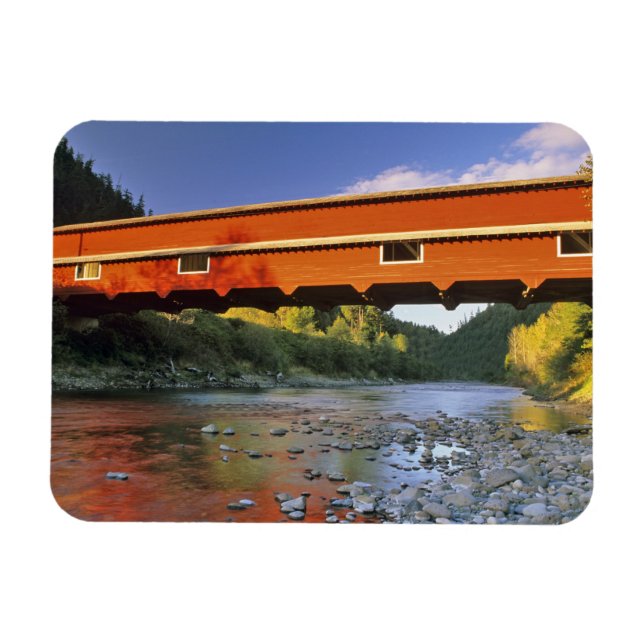 Office Covered Bridge mit der längsten in Oregon b Magnet (Horizontal)