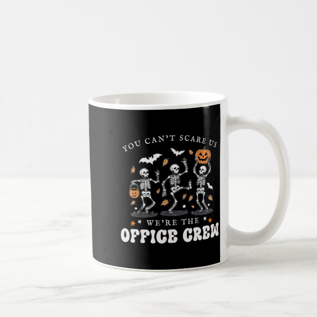 Office Crew Skeleton Dancing Halloween School Secr Kaffeetasse (Rechts)