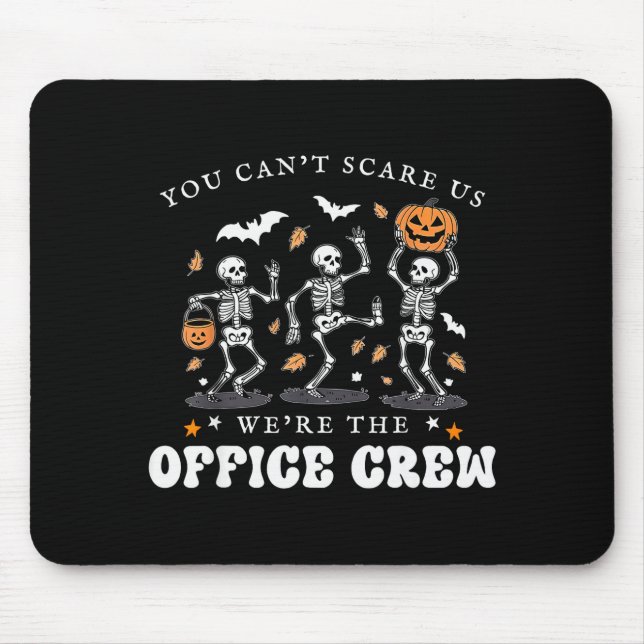 Office Crew Skeleton Dancing Halloween School Secr Mousepad (Vorne)