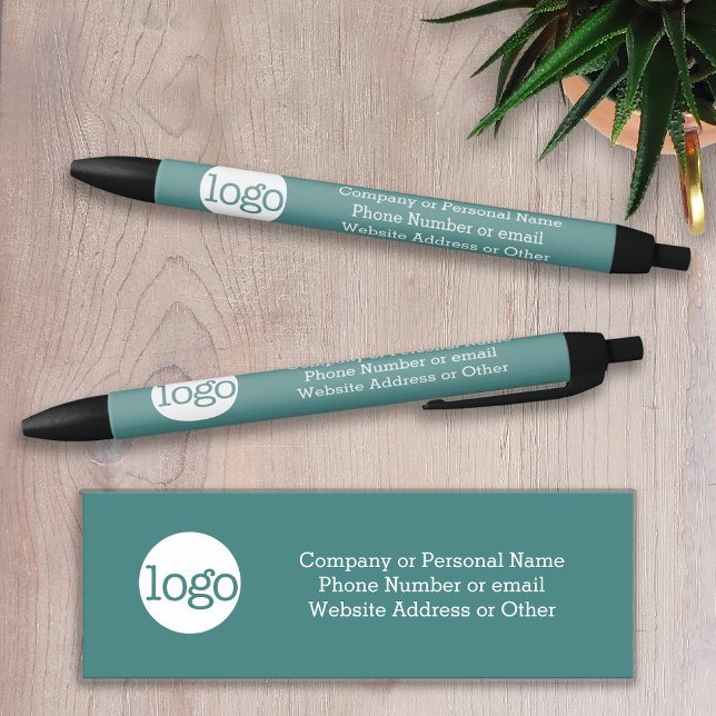 Office-Firmenlogo 3 Zeilen Text kann Farbe bearbei Kugelschreiber (Von Creator hochgeladen)