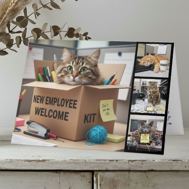 Office Fun Cats Photo Card, Birthday, Cat Karte (Cat meme Photo Card / Fun Office & Business Card)