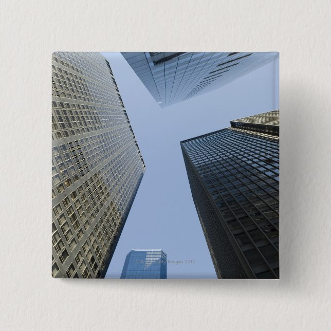 Office-Gebäude in Lower Manhattan Button (Vorderseite)