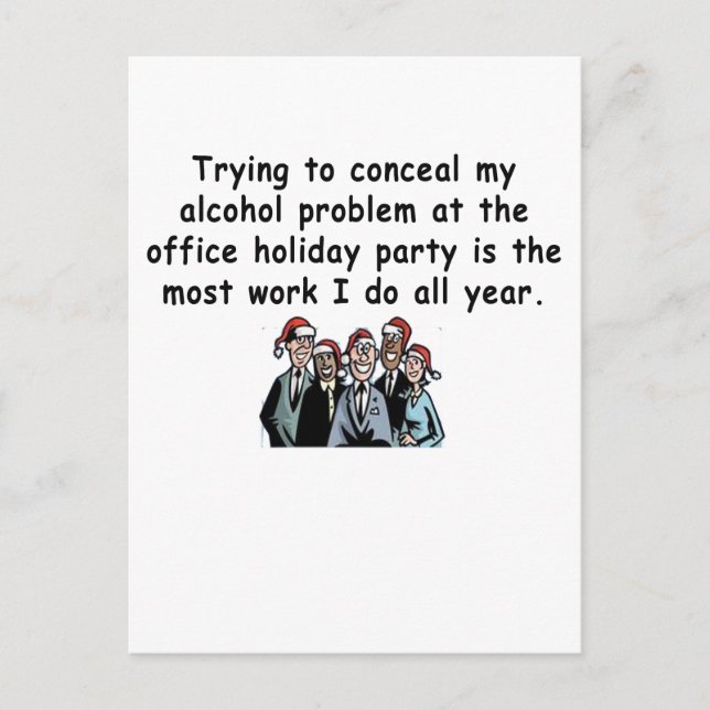Office Holiday Party Spaß Einladungspostkarte (Vorderseite)