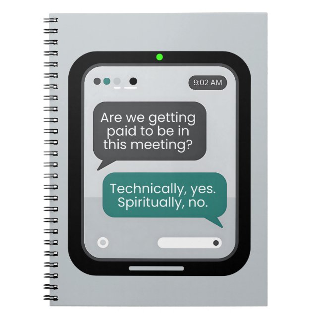 Office Humor  – “Technically Yes, Spiritually No." Notizblock (Vorderseite)