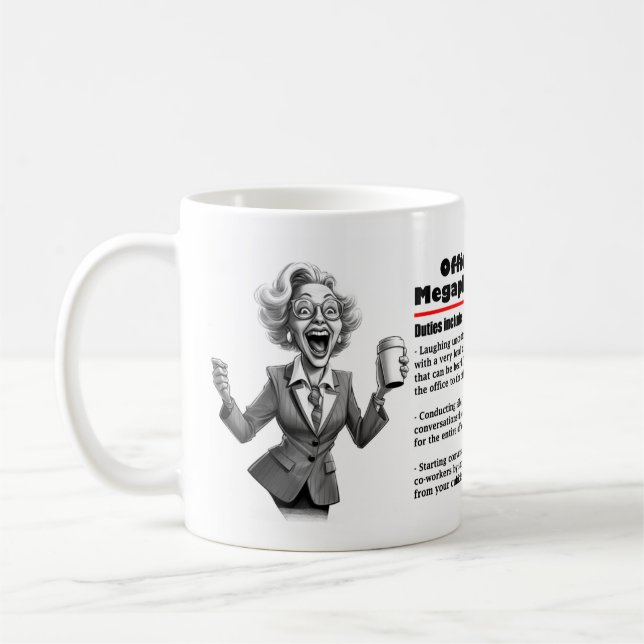 Office Humour Bureau Mégaphone Café Mug (Gauche)
