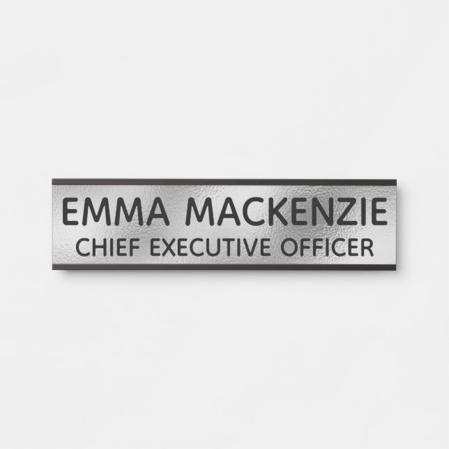 Office-Imitate Glasfasername Namensplatte Türschild (Vorderseite )
