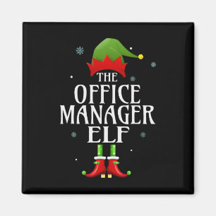 Office Manager Elf Xmas Matching Family Group Chri Magnet