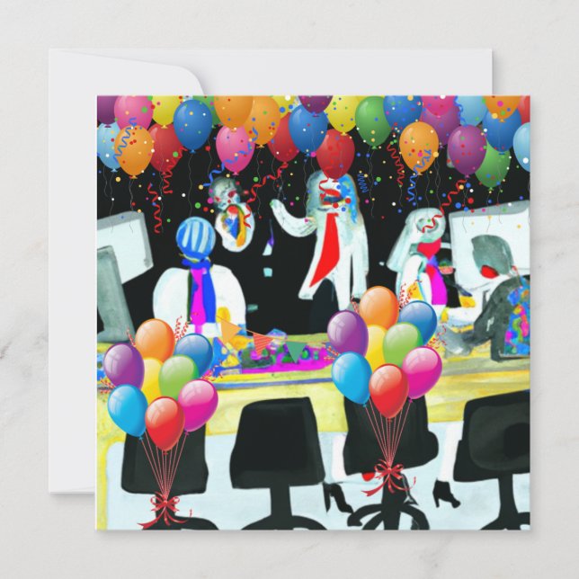 Office-Party Feiertagskarte (Vorderseite)