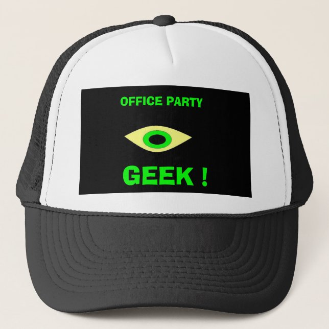 OFFICE PARTY, GEEK ! TRUCKERKAPPE (Vorderseite)