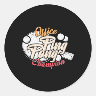Office Ping Pong Champion Runder Aufkleber