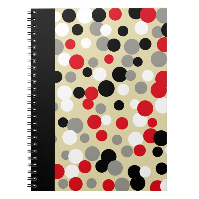 Office Red Black School Journal Notebook Geschenk Notizblock (Vorderseite)