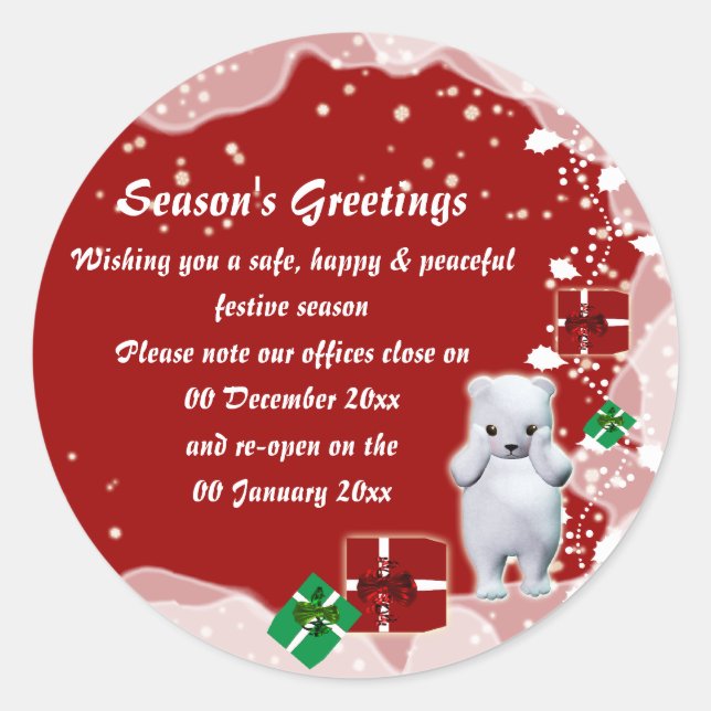 Office schließt offene Daten-Sensibilisierung Runder Aufkleber (Vorderseite)