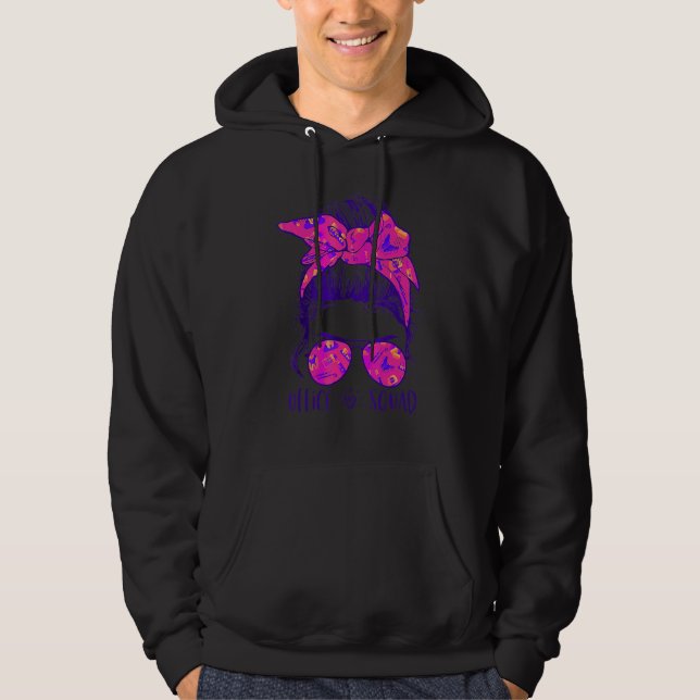 Office Squad Administrative Assistant Messy Bun 1 Hoodie (Vorderseite)
