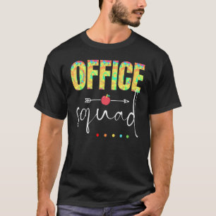 Office Squad Gefärbte Krawatte Teacher Office Staf T-Shirt