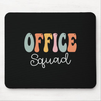 Office Squad Retro Groovy Vintag Happy First Day Mousepad