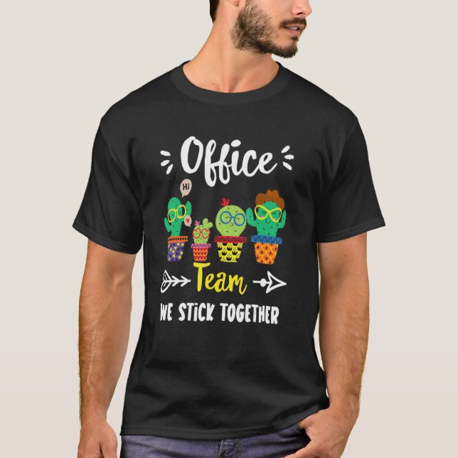 Office Team School Cactus Crew School Office T-Shirt (Vorderseite)