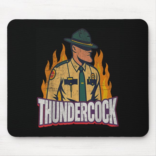 Officer Sergeant Cius Thunder Bodycam Funny Meme  Mousepad (Vorne)