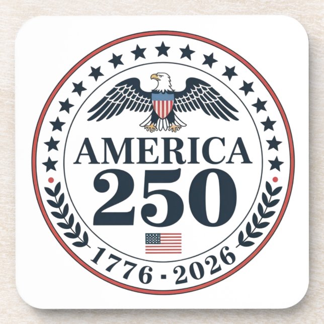 Official America 250th Anniversary Commemorative Getränkeuntersetzer (Vorderseite)