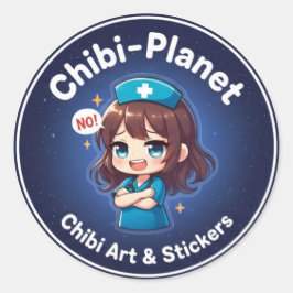 Official Chibi-Planet Logo:  Sassy Nursing Sticker