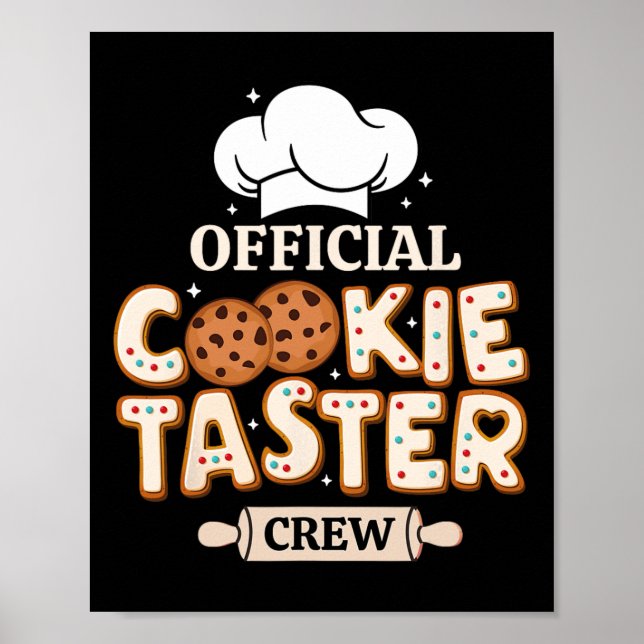 Official Cookie Taster Crew Funny Byking Team Fami Poster (Vorne)