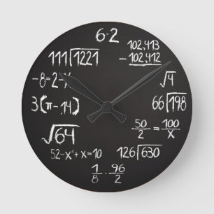 Official Geek Math Analog Wall Clock Runde Wanduhr