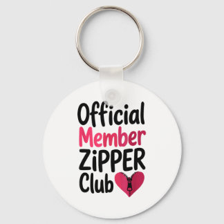Official Member Zipper Club, Open Heart Byp Surger Schlüsselanhänger
