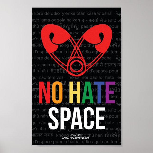 Official No Hate Poster Zazzle Edition 6.5"x10" (Vorne)