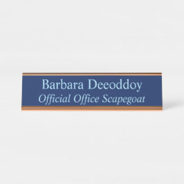 Official Office Scapegoat Dark Navy Schreibtischnamensplakette